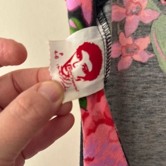 Betsey Johnson Black and Pink Floral Maxi Dress - Picture 8 of 9